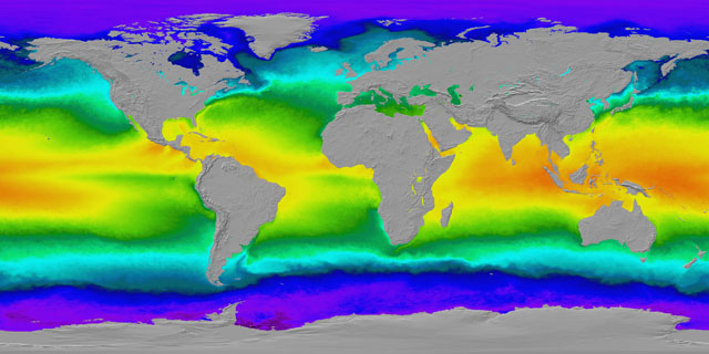 Earth - sea surface temperature texture map