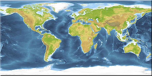 Land and Sea Earth texture map