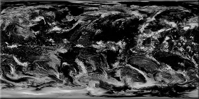 Earth clouds texture map