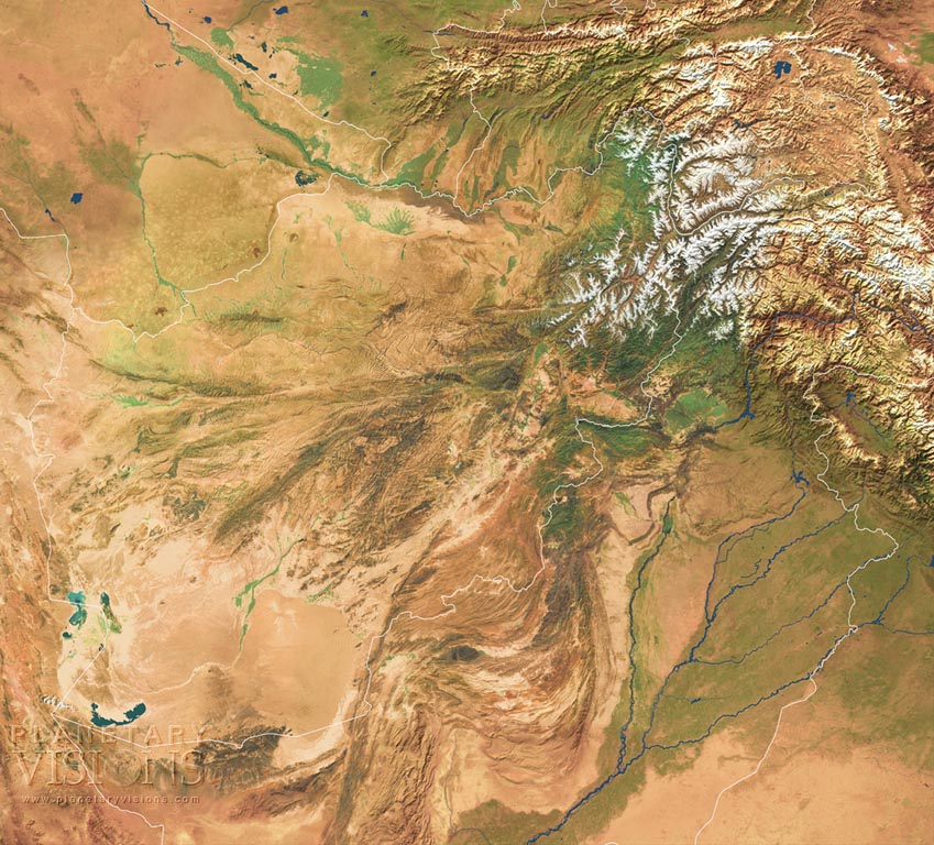 Satellite Imagemap 250m Afghanistan