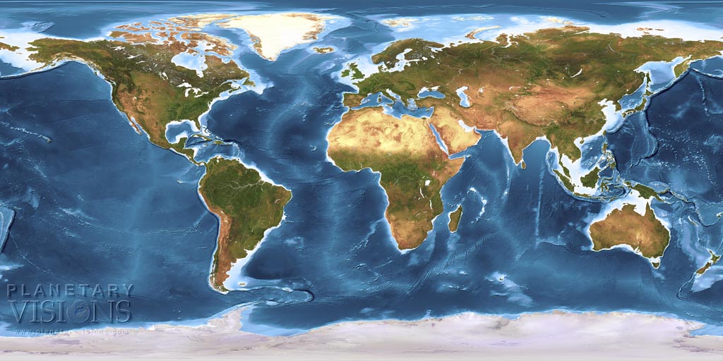 Satellite Imagemap blended with bathymetry