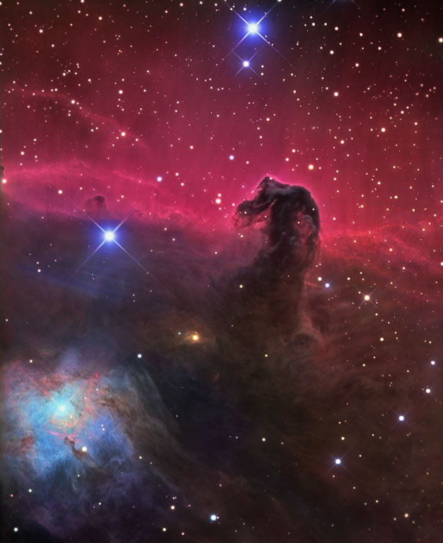 B33, Horsehead Nebula + NGC 2024, Flame Nebula nebula