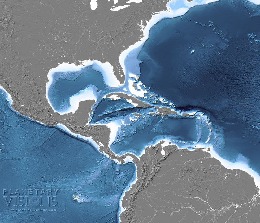 North America bathymetry