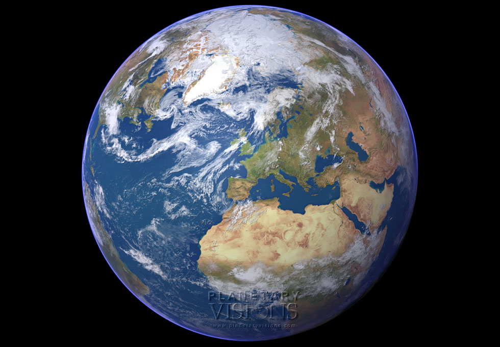 Cloudy globe satellite earth