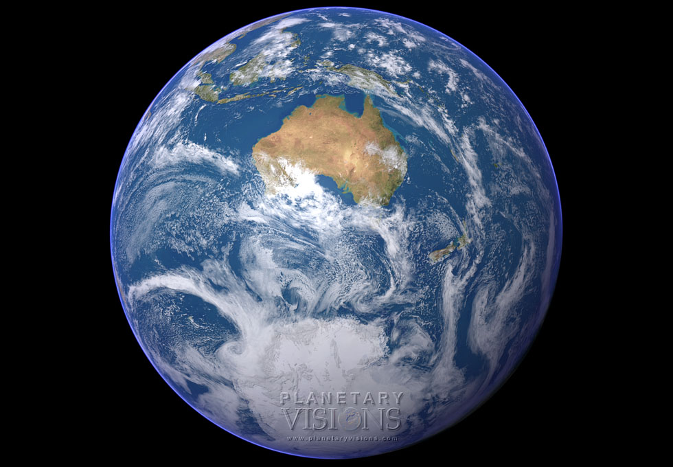 Cloudy globe satellite earth