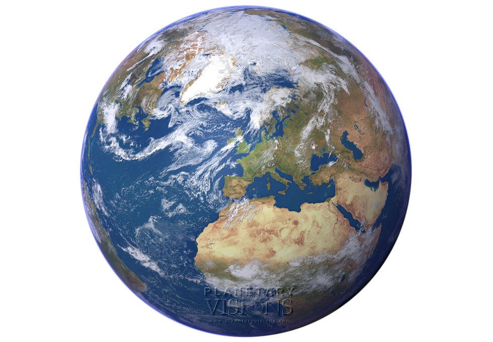 Cloudy globe