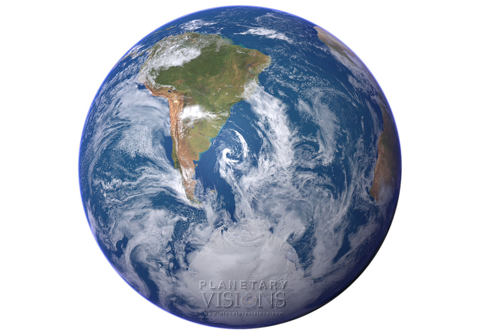 Cloudy globe