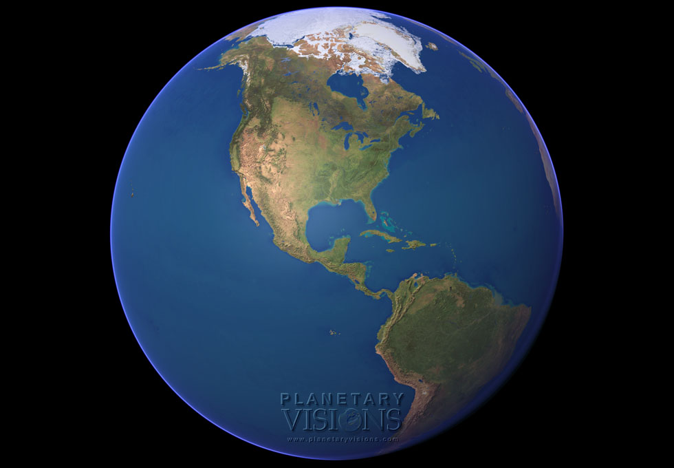 Cloud-free globe satellite earth