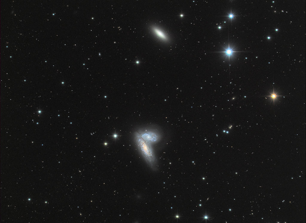 NGC 4567 + NGC 4568, Siamese Twins, + NGC 4564 galaxy