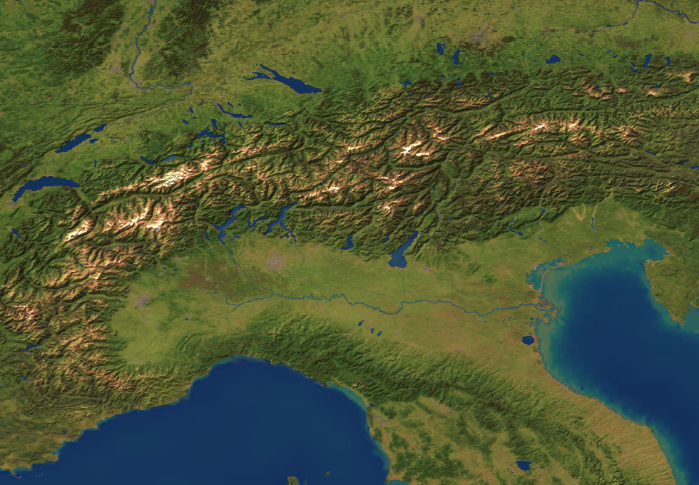 The Alps NOAA AVHRR 1km