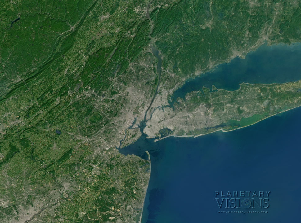 New York  - Satellite Imagemap 250m USA