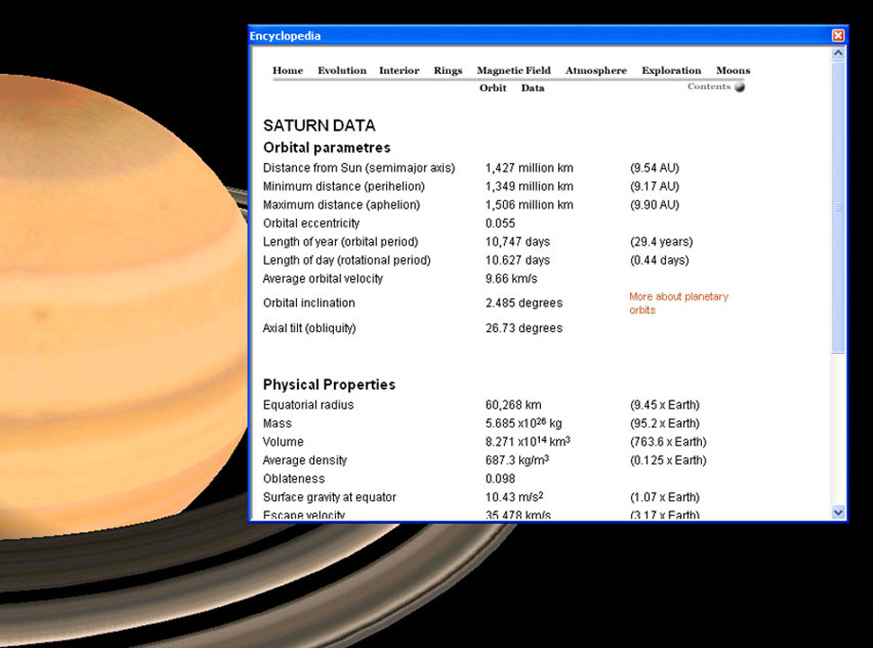 Atlas of the Solar System screenshot